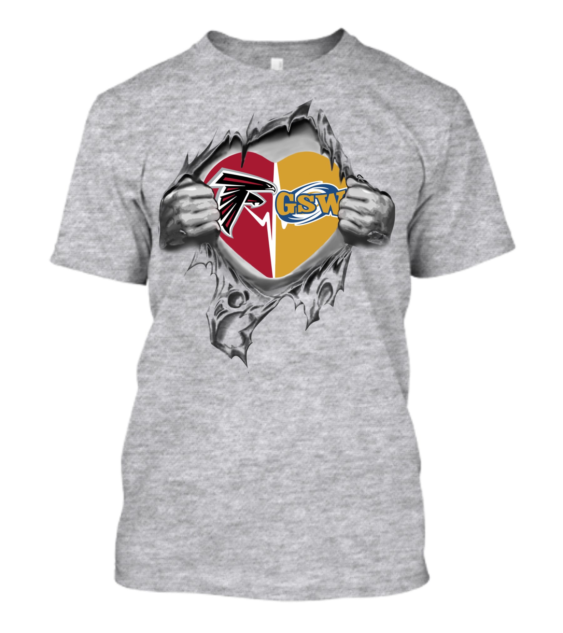 Falcons Georgia Southwestern Hurricanes Heart T-Shirt
