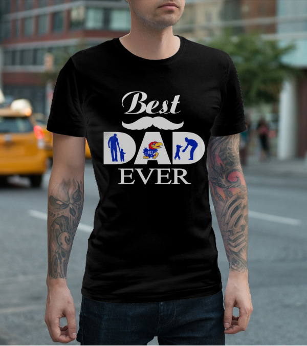 Best Dad Ever Kansas Jayhawks Ku T-Shirt