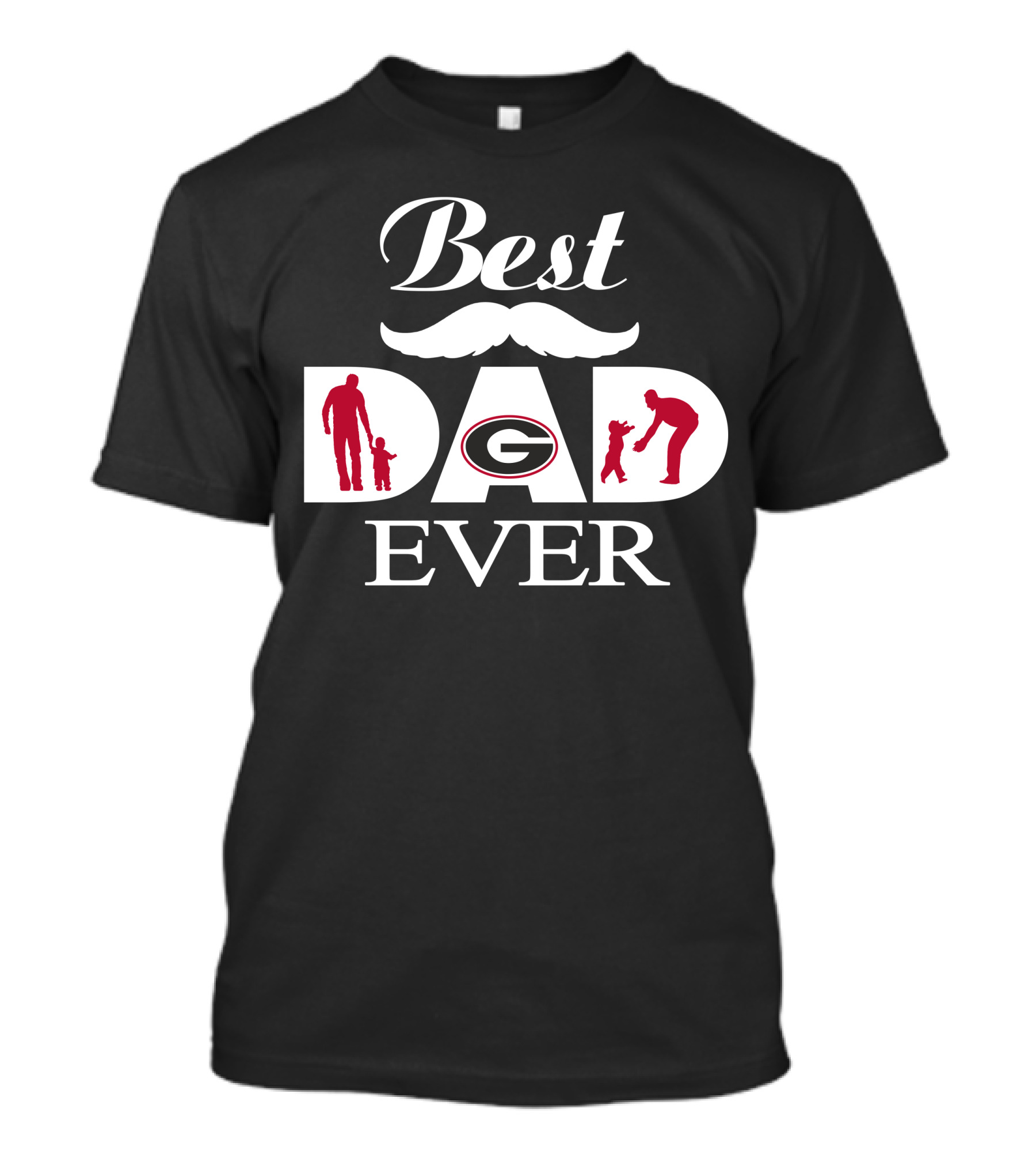 Best Dad Ever Georgia Bulldogs Fathers Day T-Shirt