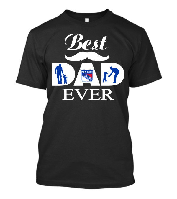 Best Dad Ever New York Rangers Silhouette Family Team 167 T-Shirt