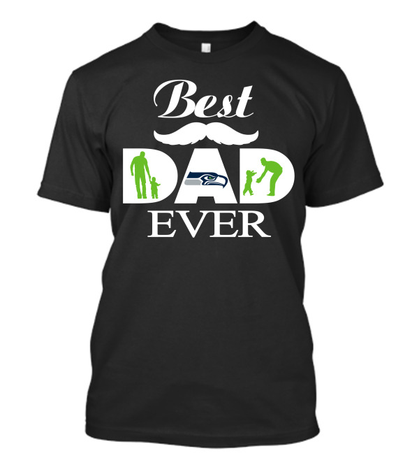 Best Dad Ever Seattle Seahawks Father's Day T-Shirt