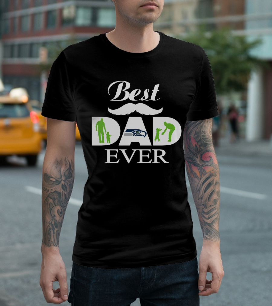 Best Dad Ever Seattle Seahawks Father's Day T-Shirt