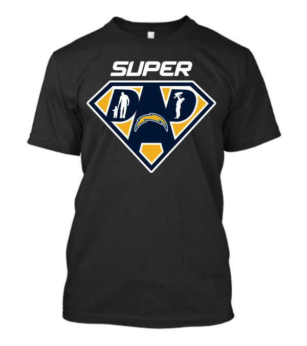 Los Angeles Chargers Super Dad Fatherhood Hero T-Shirt