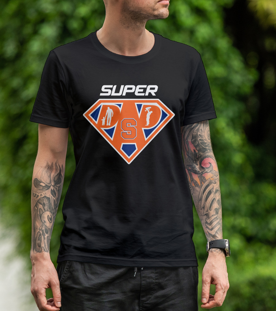 Syracuse Super Dad Shield S Logo Orange T-Shirt