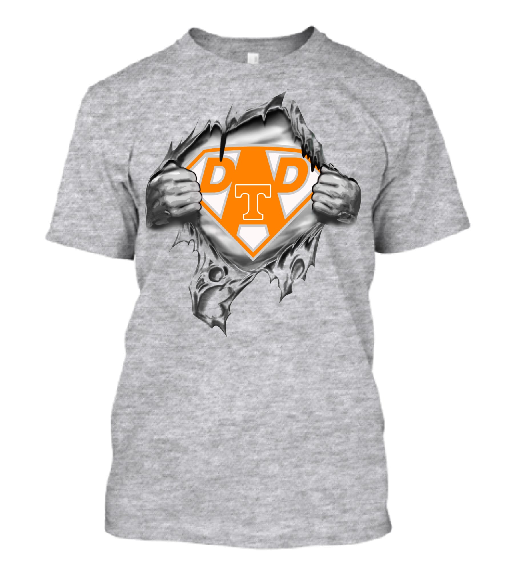 Tennessee Volunteers Dad Superhero Logo Orange T-Shirt