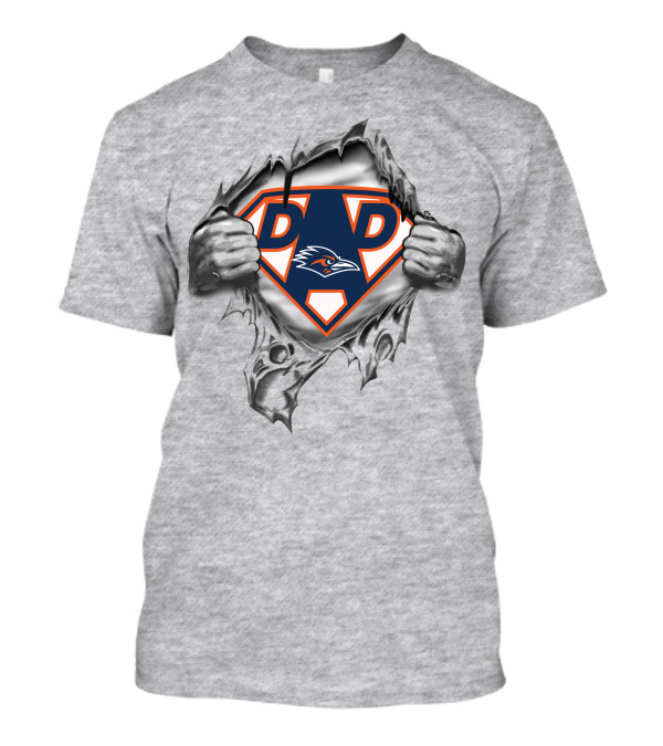 Utsa Roadrunners Super Dad Emblem With Torn Effect T-Shirt