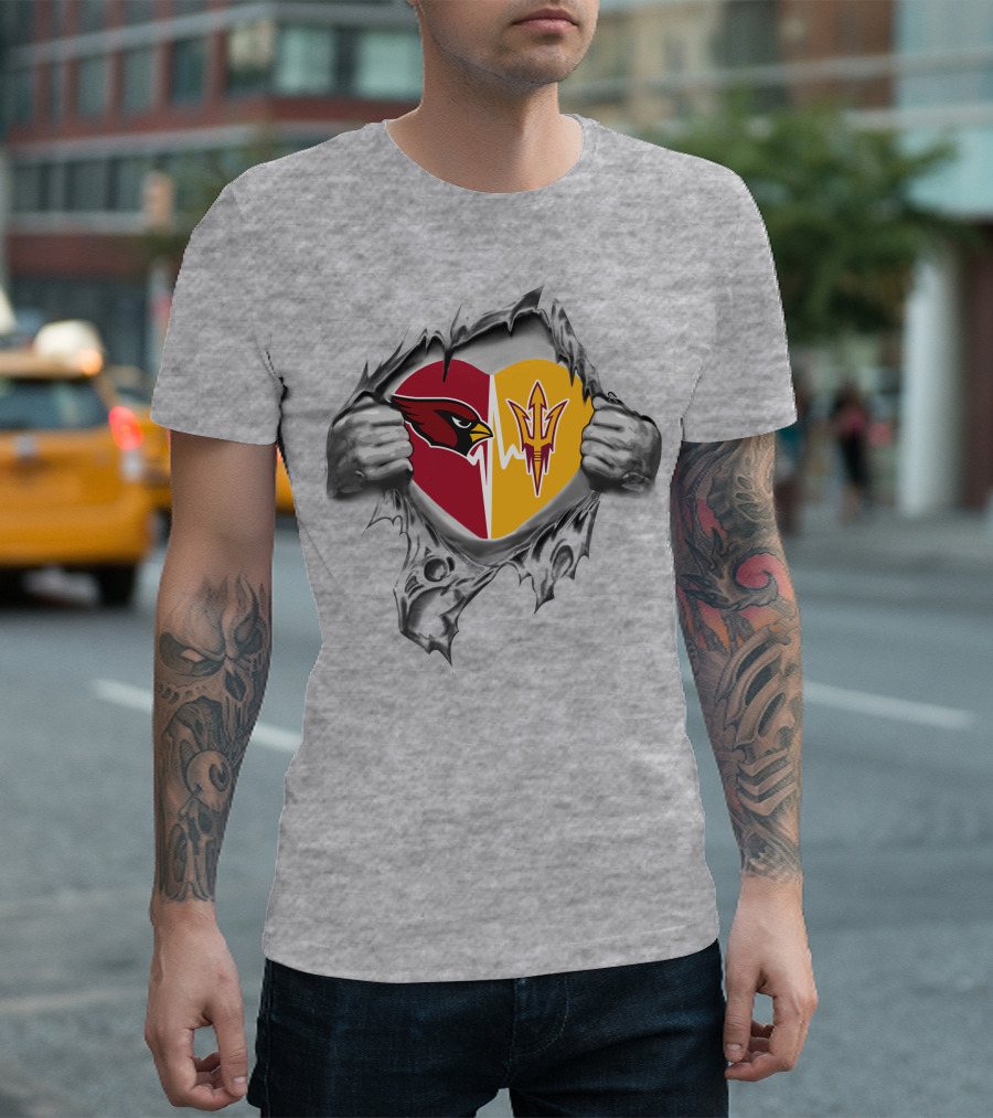Arizona Cardinals Sun Devils It's In My Heart T-Shirt