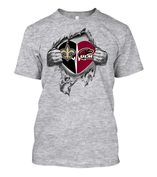 Saints Heartbeat Ul Monroe Warhawks Pride T-Shirt