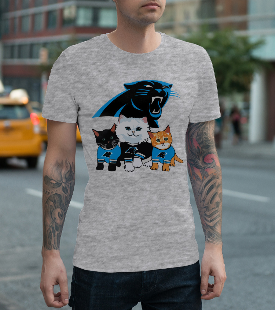 Carolina Panthers Cat Trio T-Shirt