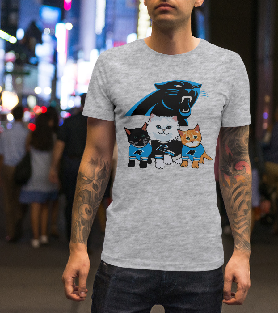 Carolina Panthers Cat Trio T-Shirt