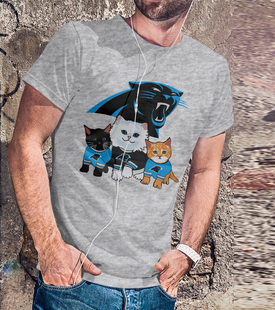Carolina Panthers Cat Trio T-Shirt