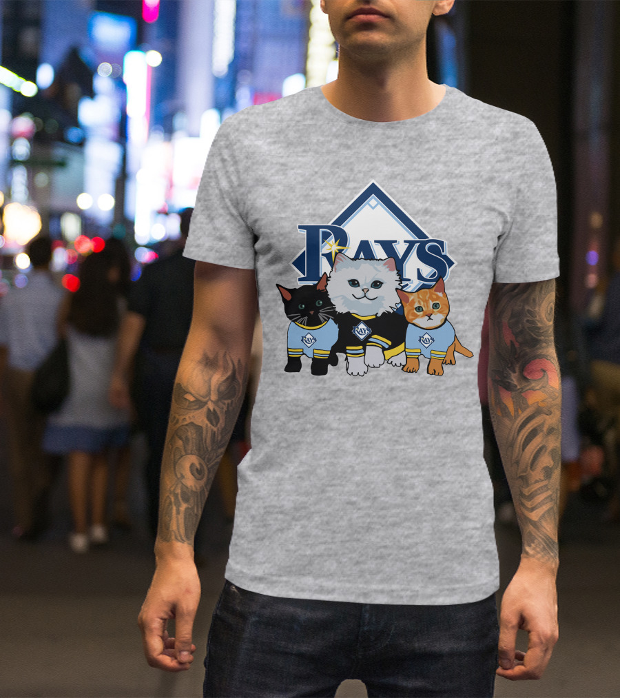 Rays Cats Wearing Team Jerseys Tampa Bay T-Shirt