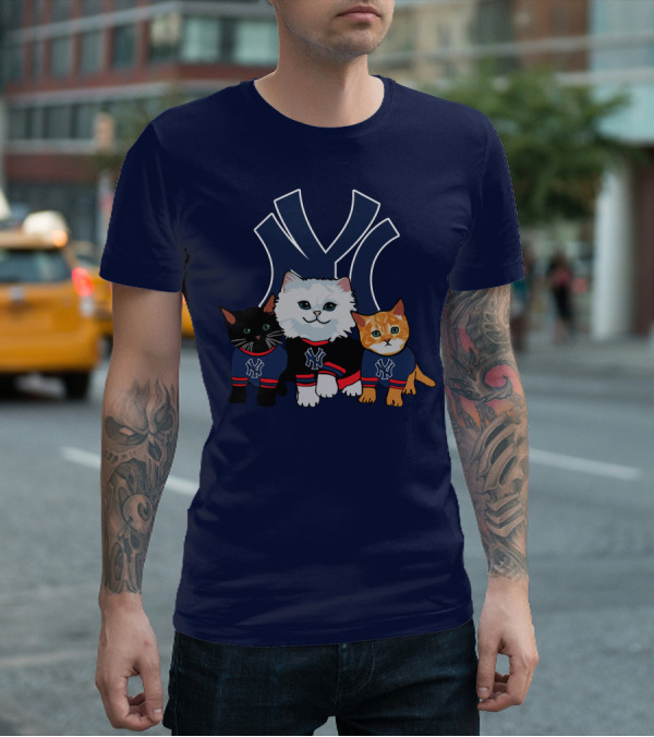 New York Yankees Cats With Team T-Shirt