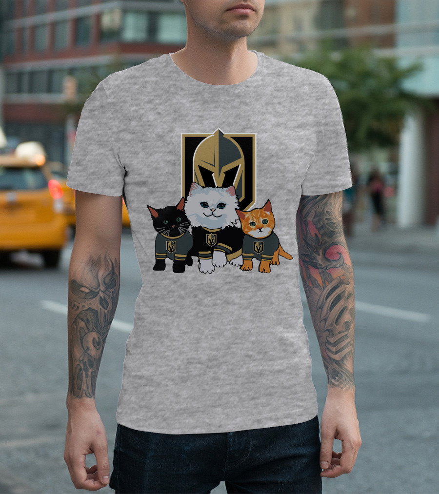 Vegas Golden Knights Cats Team T-Shirt