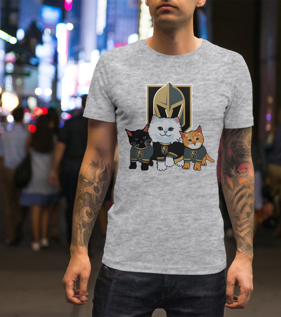 Vegas Golden Knights Cats Team T-Shirt