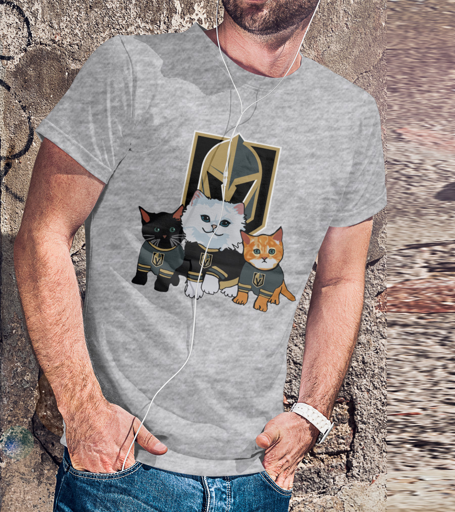 Vegas Golden Knights Cats Team T-Shirt