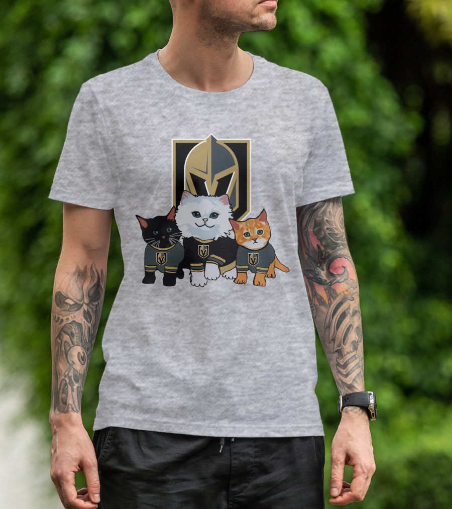 Vegas Golden Knights Cats Team T-Shirt