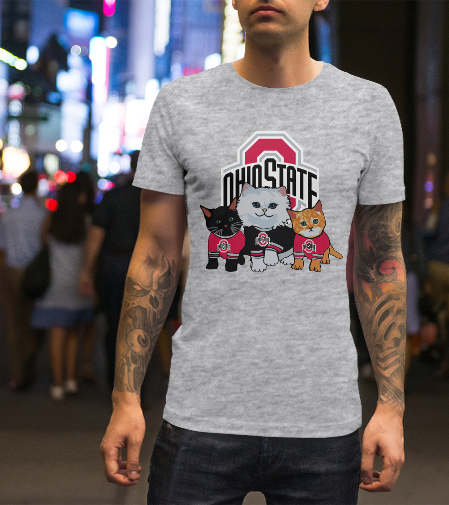 Ohio State Buckeyes Cats In Team Jerseys T-Shirt