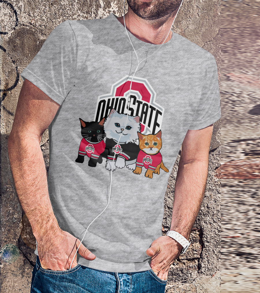 Ohio State Buckeyes Cats In Team Jerseys T-Shirt