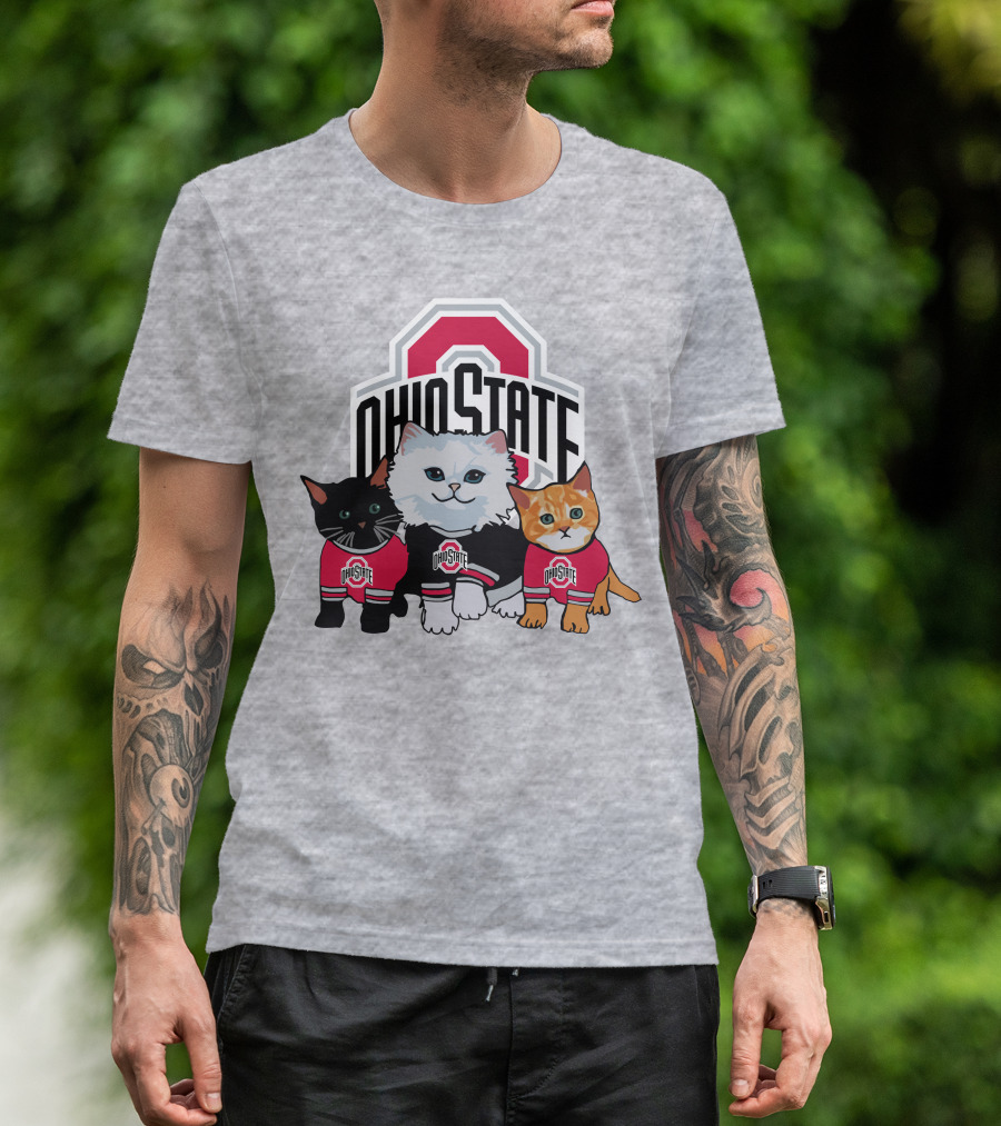 Ohio State Buckeyes Cats In Team Jerseys T-Shirt