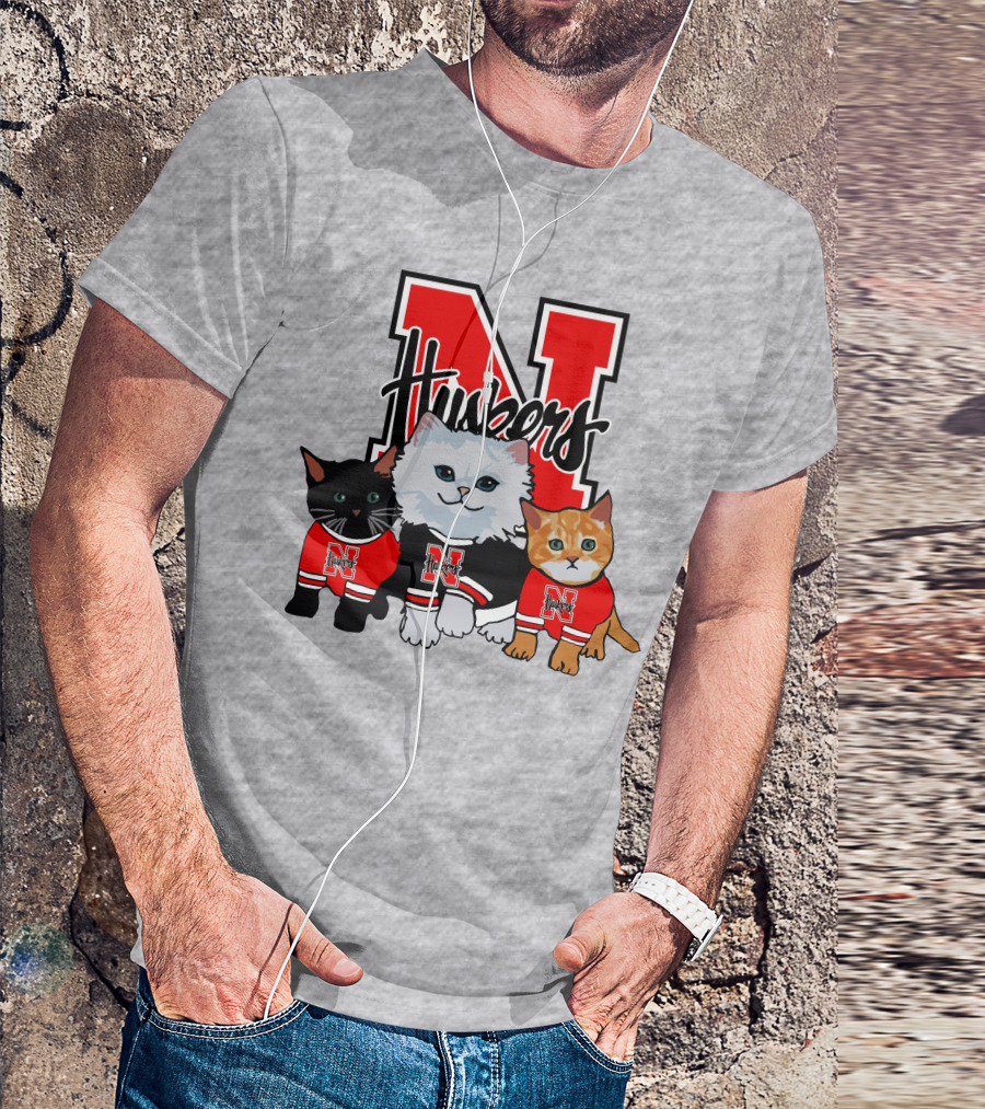Nebraska Cornhuskers Huskers Cats In Red Jerseys T-Shirt