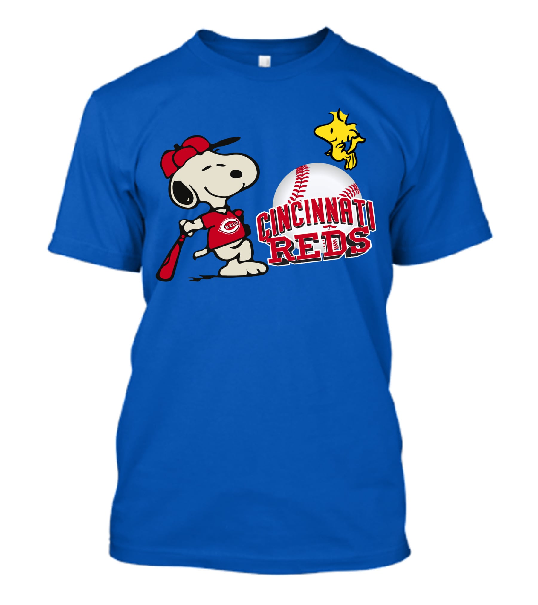Cincinnati Reds Snoopy Woodstock Baseball T-Shirt