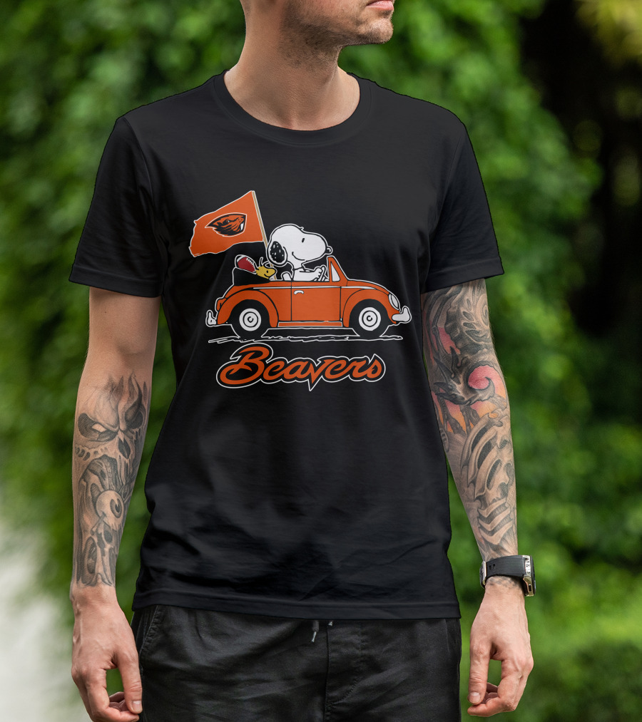 Snoopy Oregon State Beavers Ride Forever T-Shirt