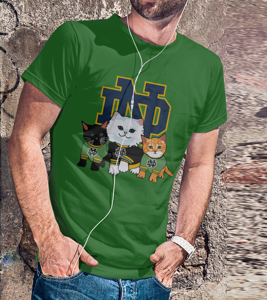 Notre Dame Fighting Irish ND Cute Cats T-Shirt
