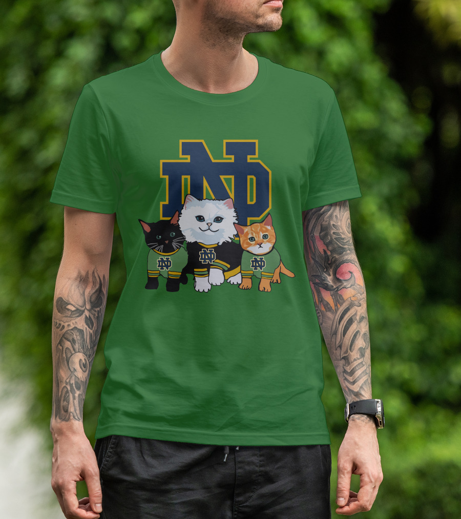 Notre Dame Fighting Irish ND Cute Cats T-Shirt