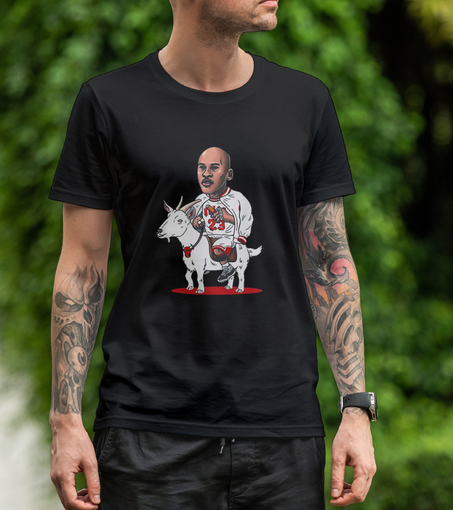 23 Michael Jordan Riding Goat Gardeniateeworld T-Shirt