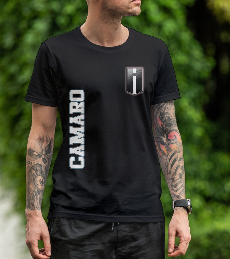 Camaro Text With Emblem T-Shirt