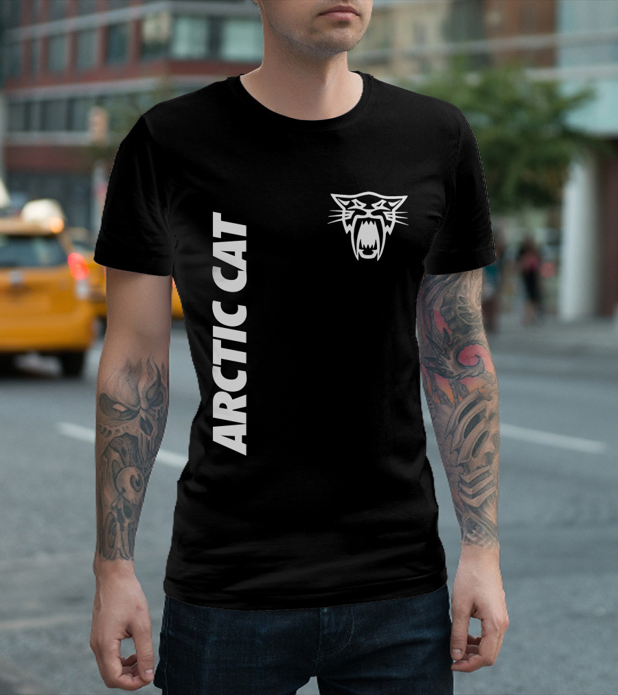 Arctic Cat Logo with Fierce Cat Head T-Shirt