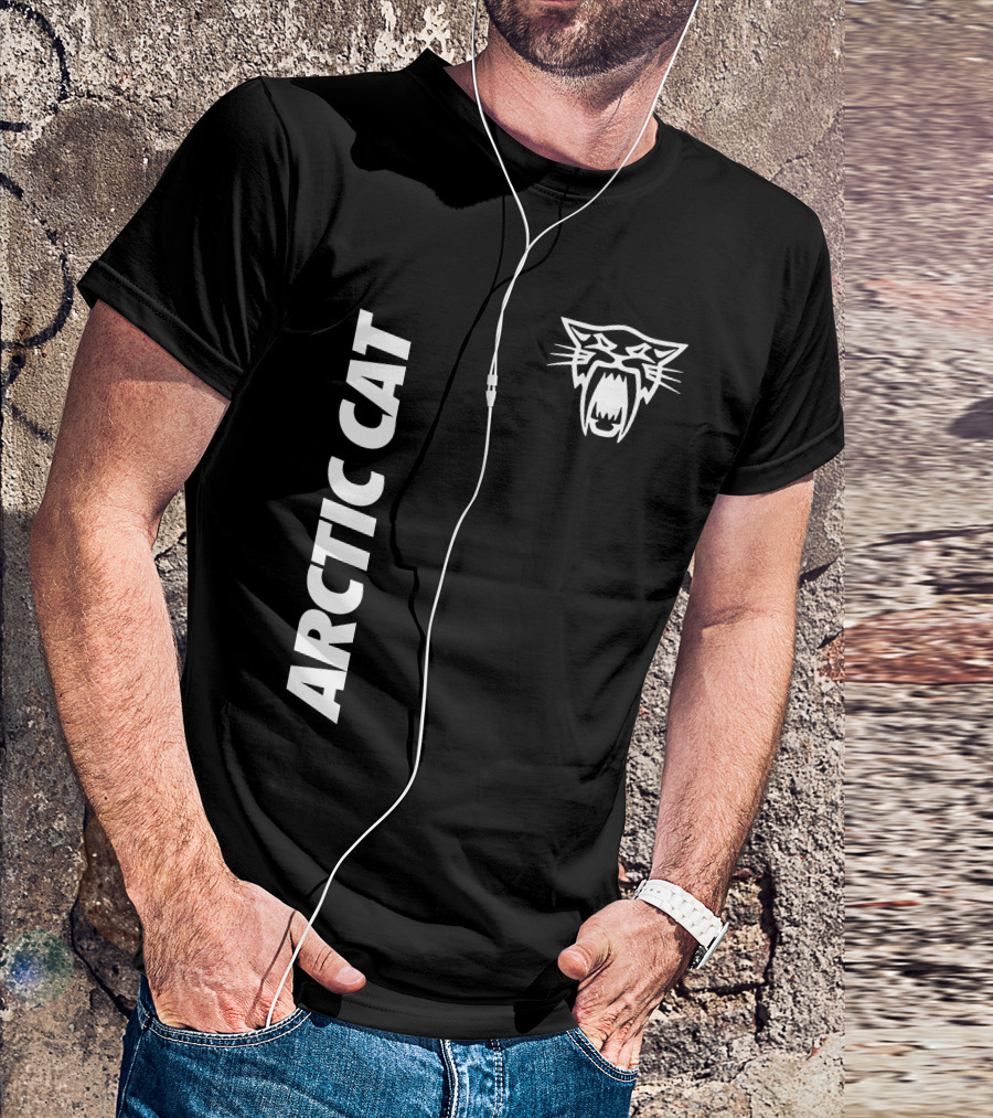 Arctic Cat Logo With Fierce Cat Head T-Shirt