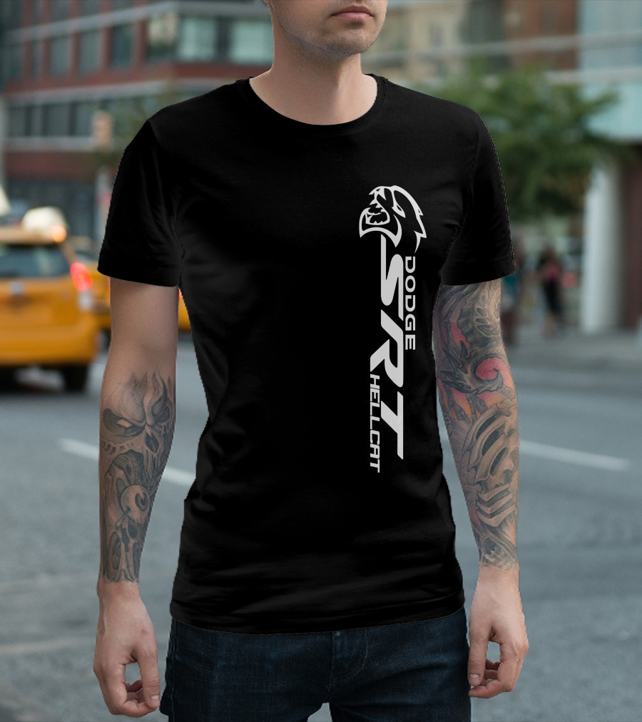 Dodge SRT Hellcat Logo with Cat Head T-Shirt