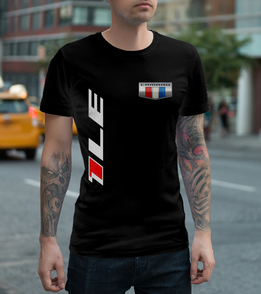 Camaro 1LE Performance Badge Red White Blue Stripe T-Shirt