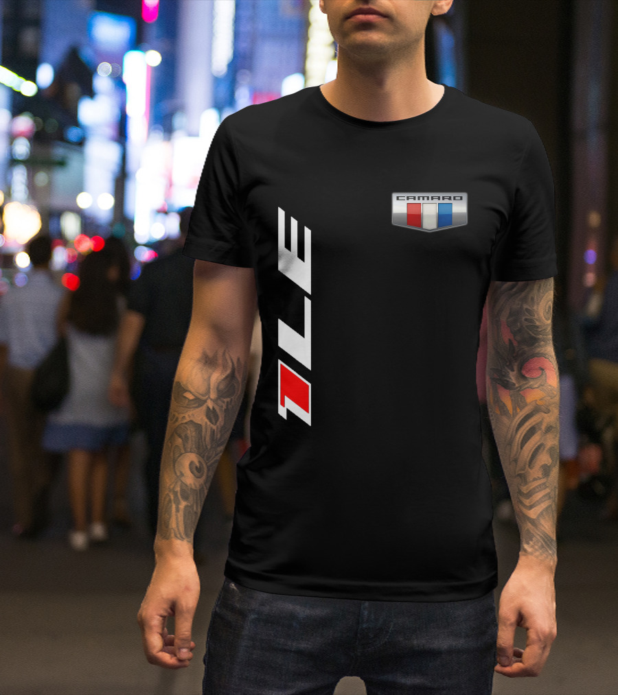 Camaro 1LE Performance Badge Red White Blue Stripe T-Shirt