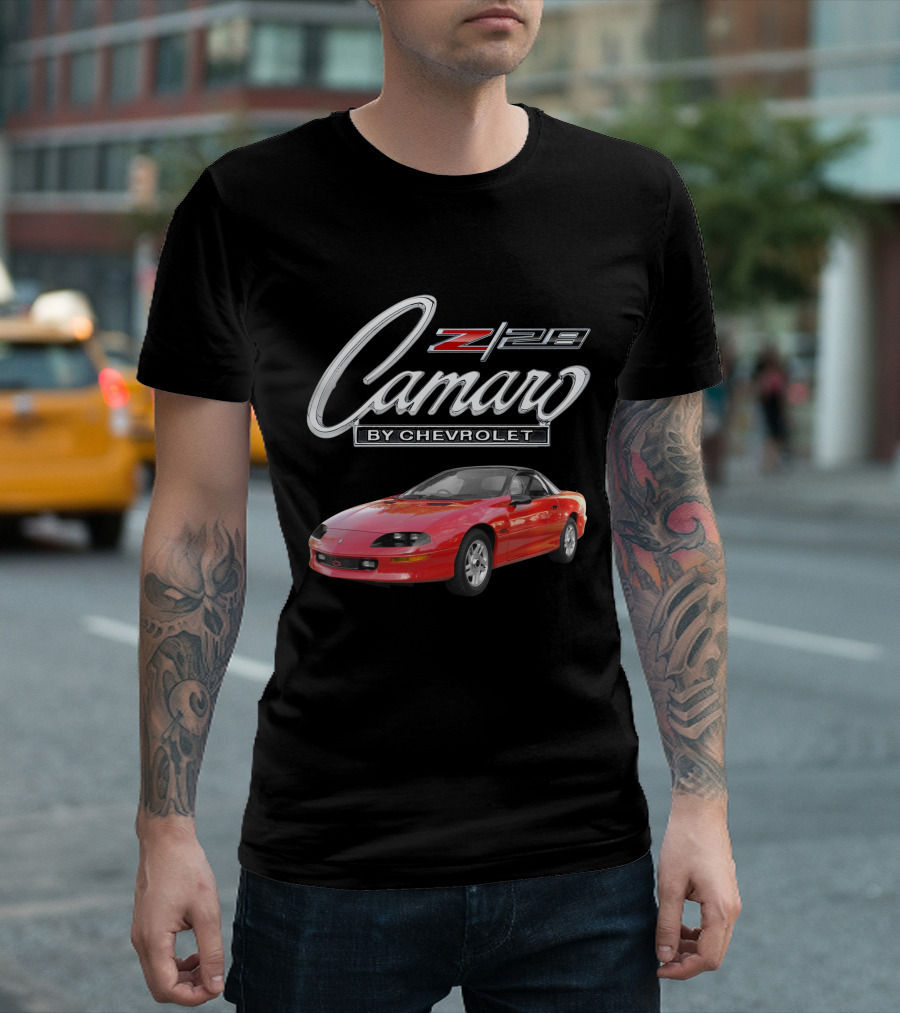 Camaro Z28 By Chevrolet Red Car T-Shirt