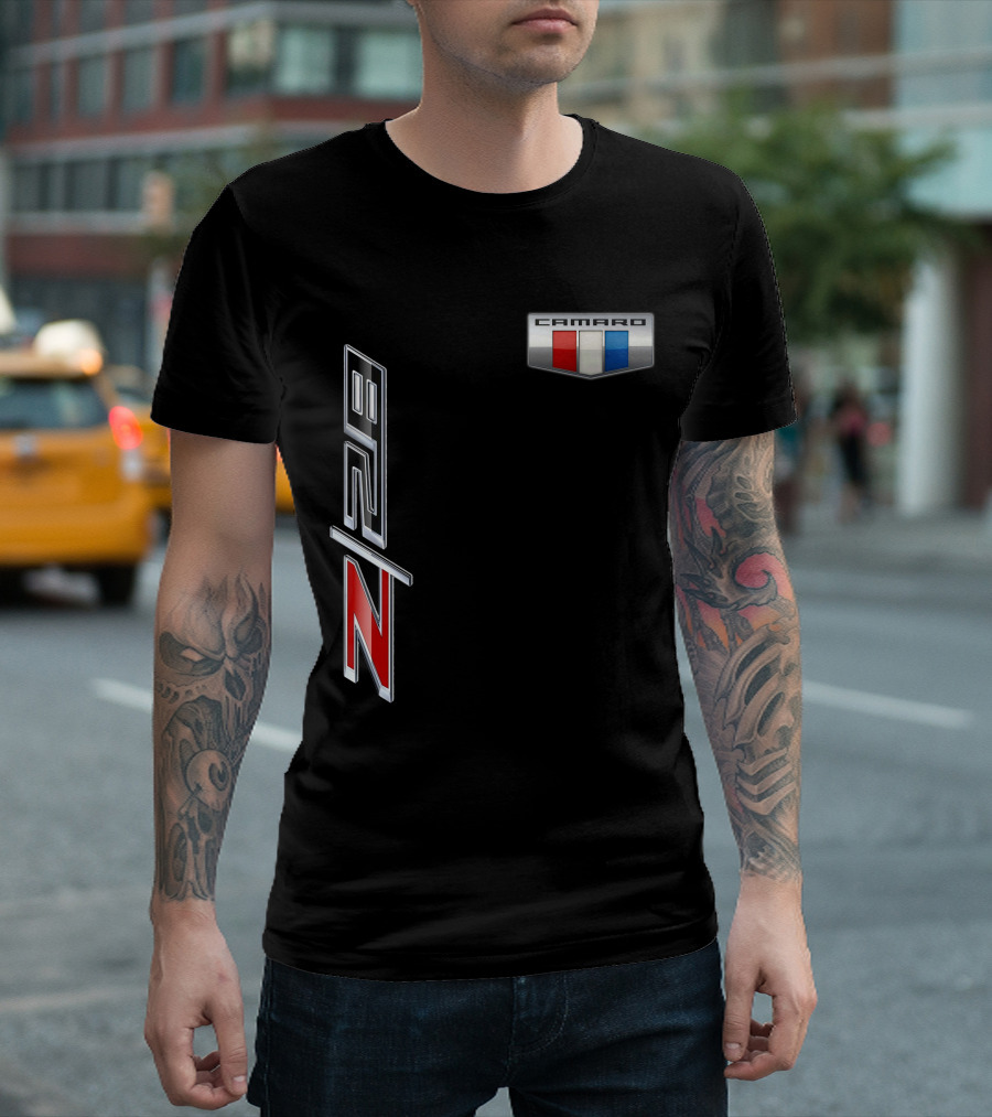 Camaro Z28 Logo With Red White Blue Emblem T-Shirt