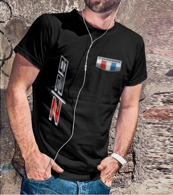 Camaro Z28 Logo With Red White Blue Emblem T-Shirt