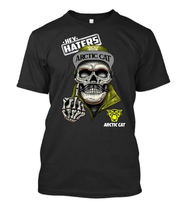 Hey Haters Arctic Cat Skull With Arctic Cat T-Shirt