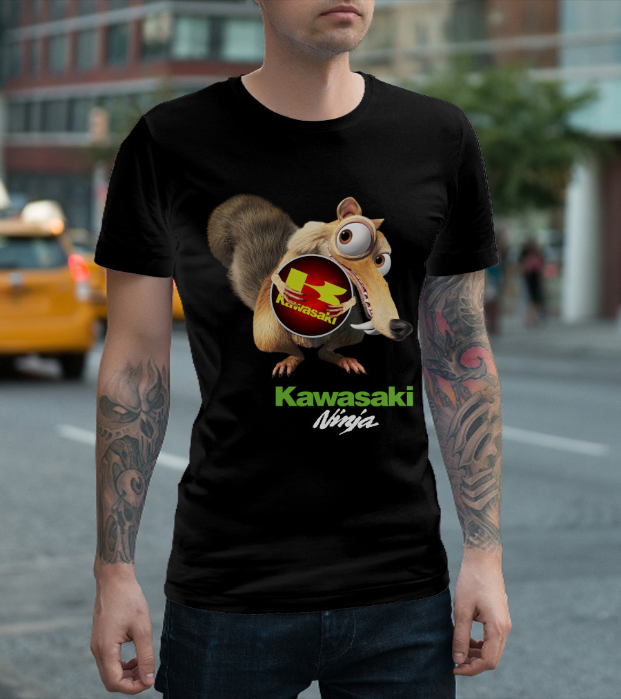 Kawasaki Ninja Ice Age Squirrel Crossover T-Shirt
