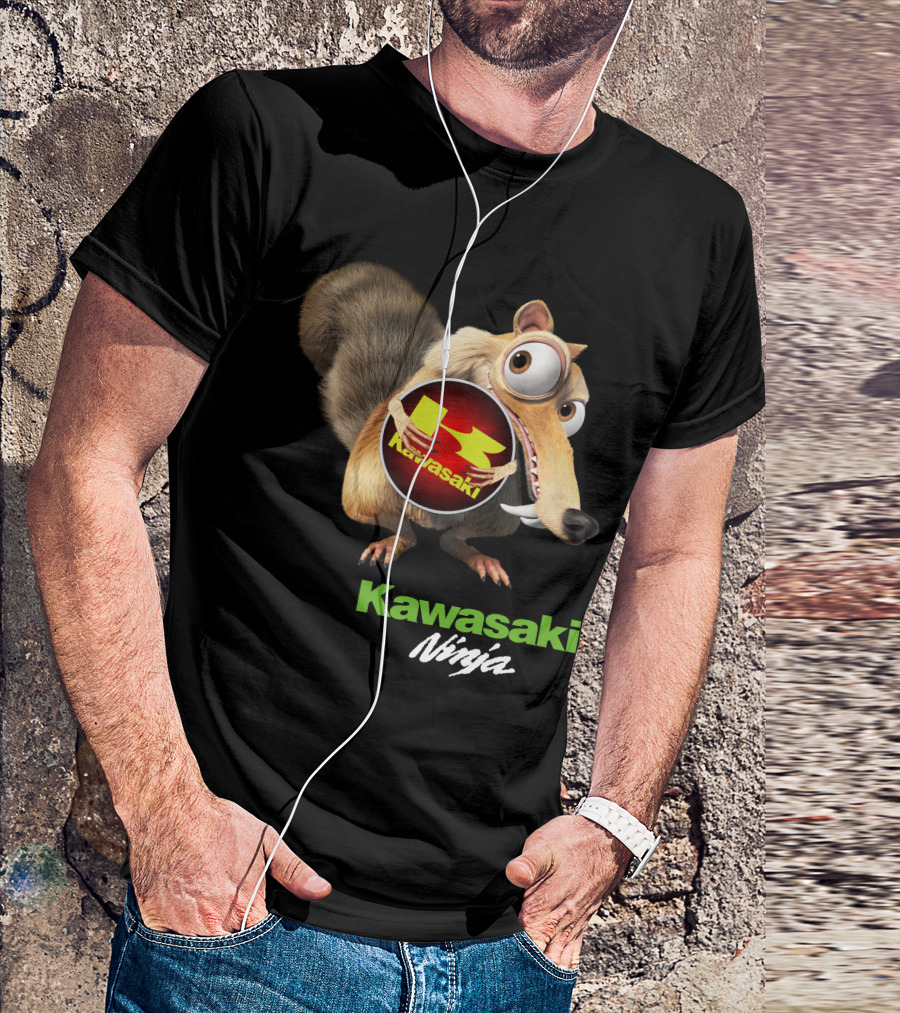 Kawasaki Ninja Ice Age Squirrel Crossover T-Shirt
