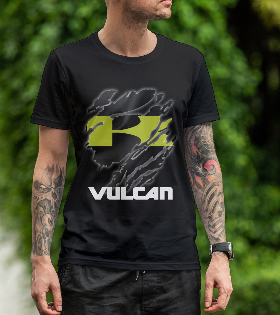 Vulcan Kawasaki Racing Claw Texture Rip T-Shirt