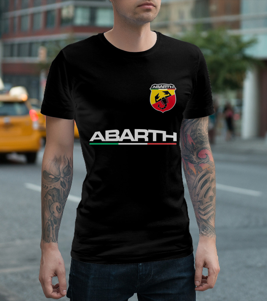 Abarth Scorpion Logo with Italian Flag Trim T-Shirt