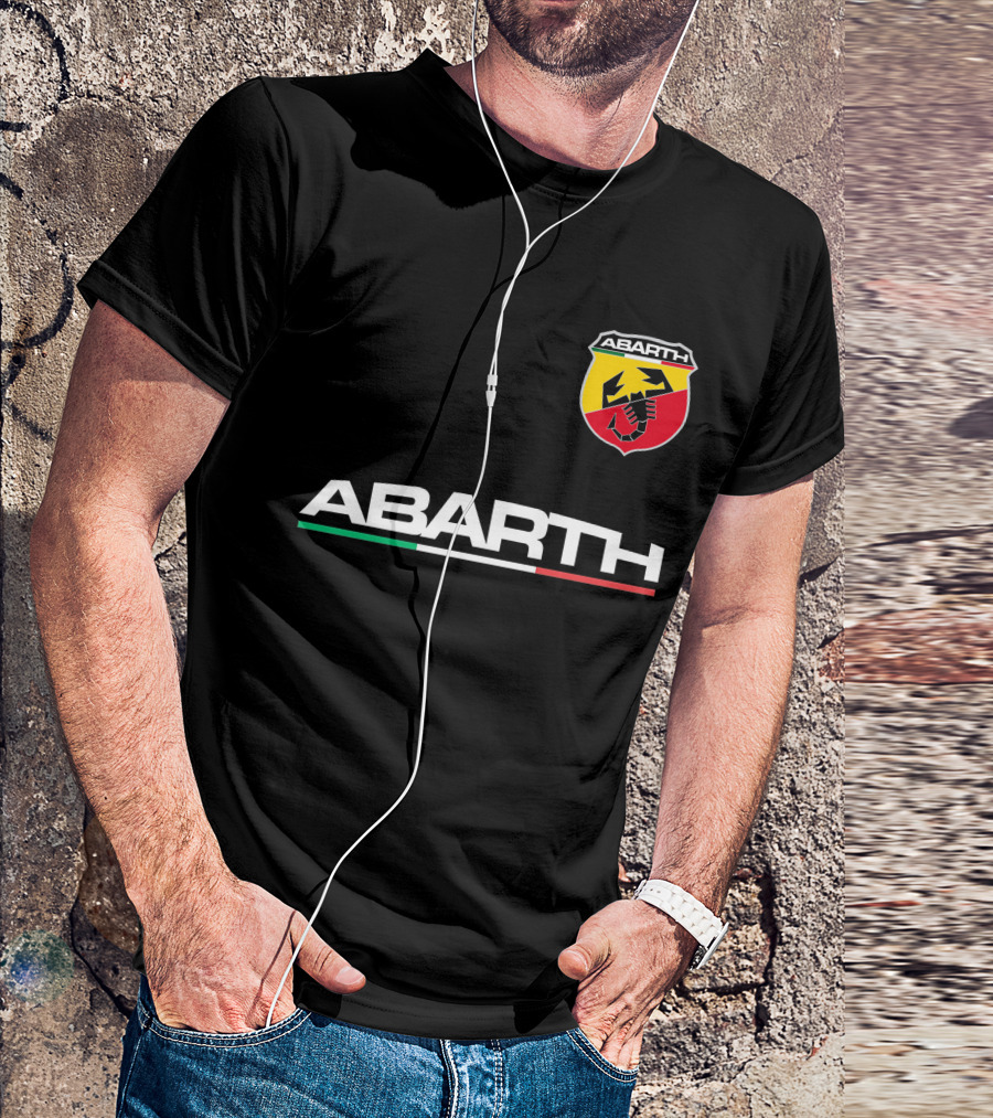 Abarth Scorpion Logo With Italian Flag Trim T-Shirt