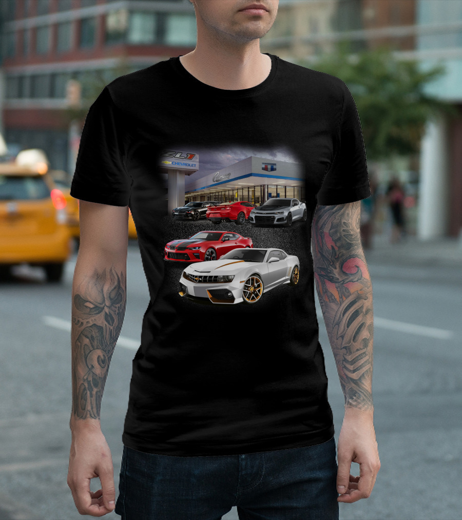 Chevrolet Camaro ZL1 Showroom Display With Multiple Models T-Shirt