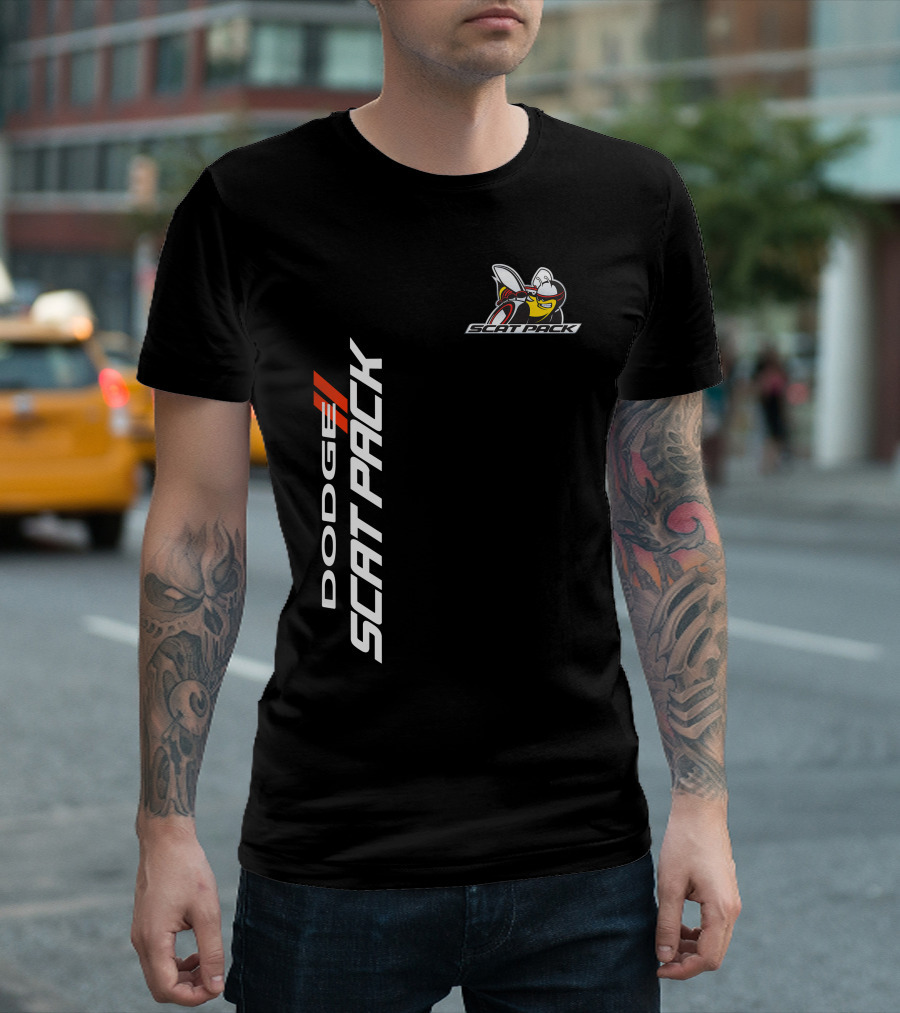 Dodge Scat Pack Logo with Bee Emblem T-Shirt