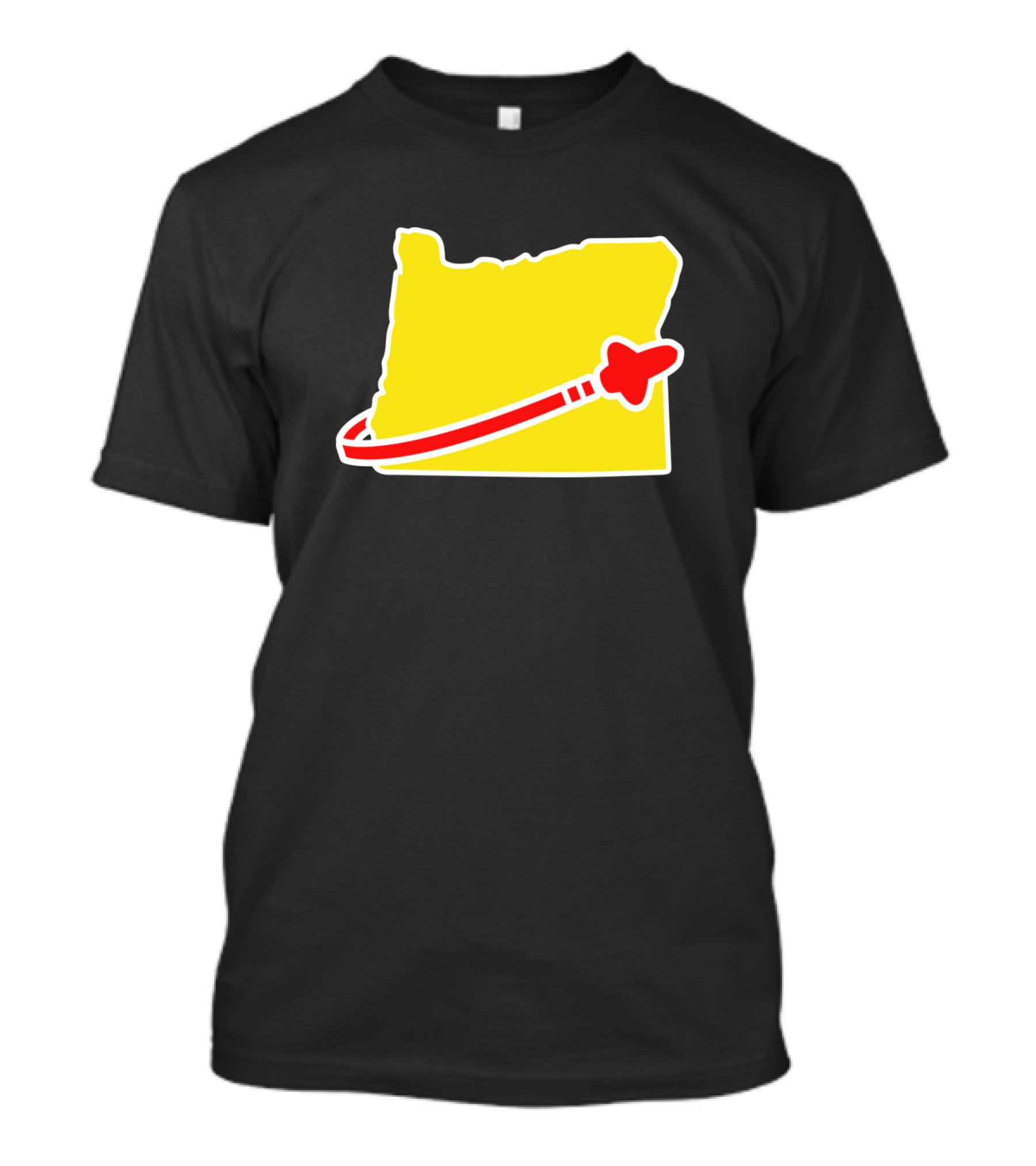 Classic Space Oregon Rocket Icon State Outline T-Shirt
