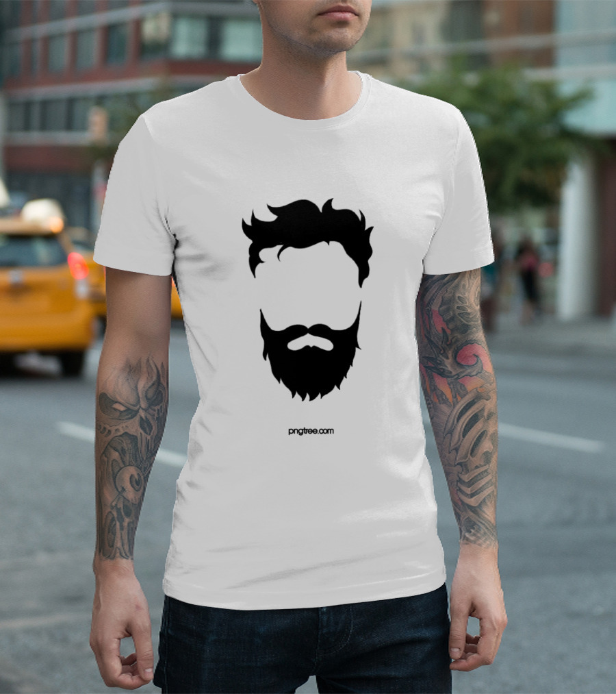 Clown Face Beard Silhouette pngetree.com T-Shirt