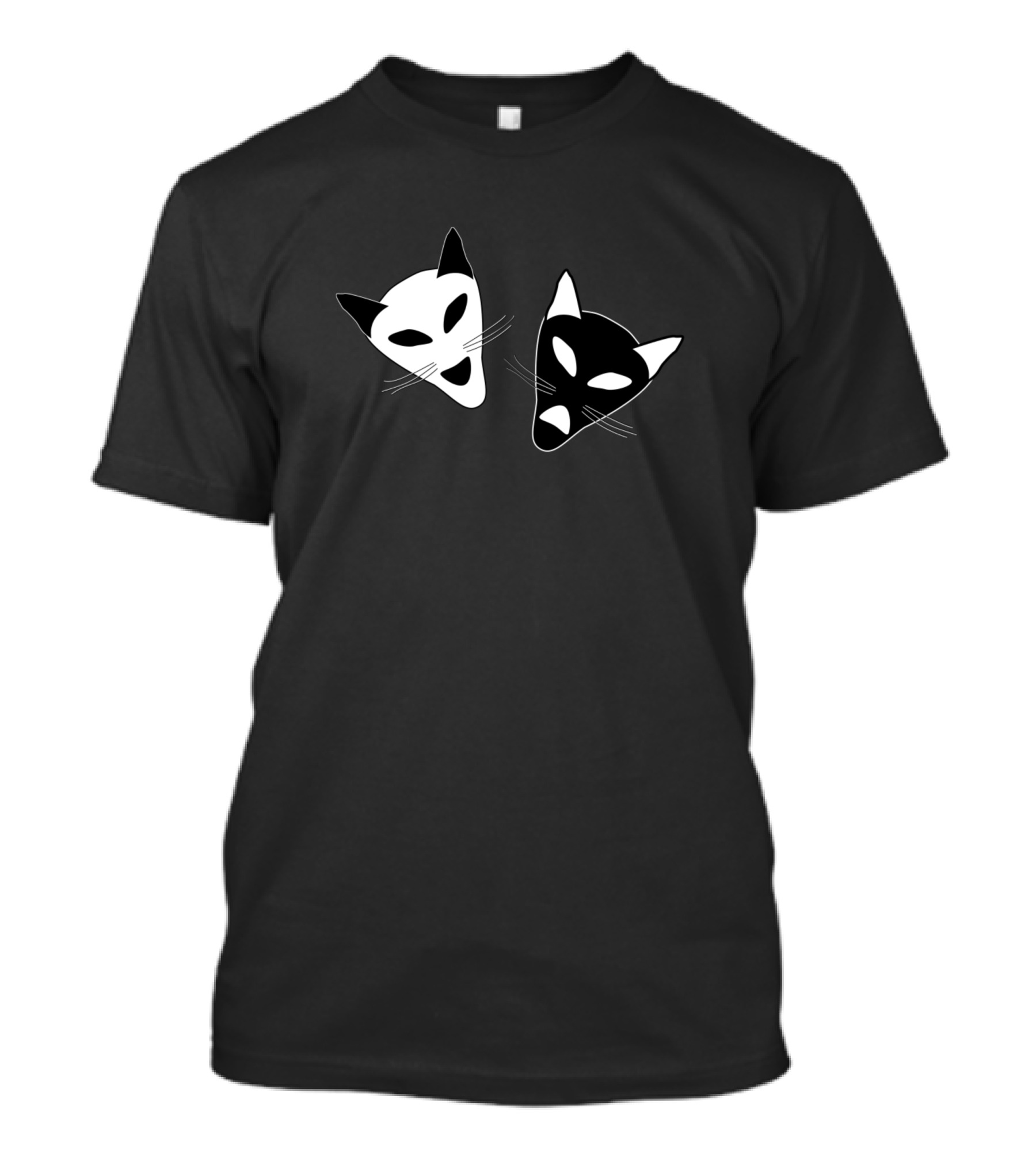 Drama Cats Comedy Tragedy Theater Mask T-Shirt